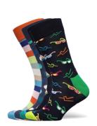 4-Pack Navy Socks Gift Set Patterned Happy Socks
