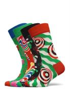 4-Pack Psychedelic Candy Cane Socks Gift Set Patterned Happy Socks