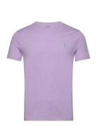 Custom Slim Fit Jersey Crewneck T-Shirt Purple Polo Ralph Lauren