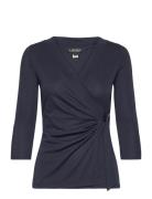 Stretch Jersey Top Navy Lauren Ralph Lauren