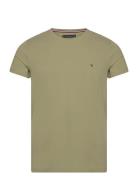 Stretch Slim Fit Tee Khaki Tommy Hilfiger