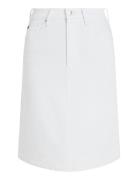 Dnm A-Line Skirt Hw White White Tommy Hilfiger