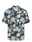 Jjjeff Floral Aop Resort Shirt Ss Navy Jack & J S