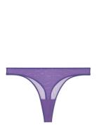 Lace Satin Thong Purple Understatement Underwear