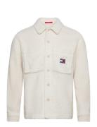 Tjm Solid Sherpa Overshirt White Tommy Jeans