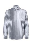 Slhregnew-Linen Shirt Ls Classic W Blue Selected Homme