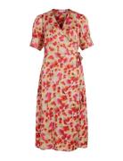 Vinaria S/S Wrap Midi Dress/Dc/Su Red Vila