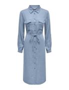 Onlcaro Ls Linen Bl L Shirt Dress Cc Pnt Blue ONLY