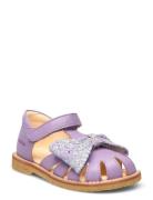 Sandals - Flat - Closed Toe Purple ANGULUS