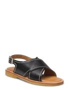 Sandals - Flat - Open Toe - Op Black ANGULUS