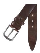 Black Full Grain Leather Belt Brown Portia 1924