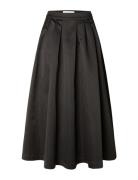 Slfaresia Hw Ankle Volume Skirt B Black Selected Femme
