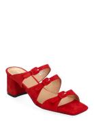 Hanna Buckle Mule Red Shoe The Bear