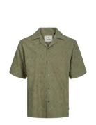 Jprbluoregon Jacquard Resort Shirt S/S Green Jack & J S