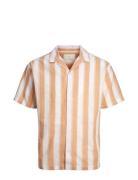 Jprccsummer Stripe Resort Shirt S/S Ln Cream Jack & J S