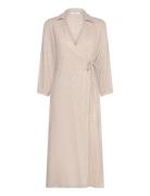 Mschjovene Ginia 3/4 Wrap Dress Beige MSCH Copenhagen