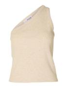 Slfanna Shoulder Top Beige Selected Femme