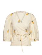 Rebekka Fruit Blouse Yellow A-View