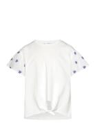 Embroidered Short-Sleeved T-Shirt White Mango