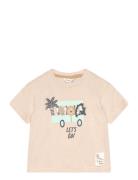 Printed Cotton-Blend T-Shirt Beige Mango