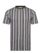 Towel Striped O-Neck Tee S/S Grey Lindbergh