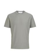 Slhrelax-Plisse Tee Ex Green Selected Homme