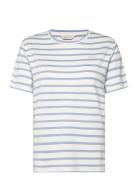 Striped Ss T-Shirt Blue GANT