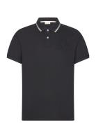 Contrast Tipping Ss Pique Polo Black GANT