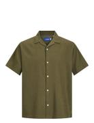 Jorluke Crinkle Resort Shirt Ss Sn Green Jack & J S