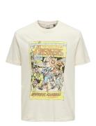 Onsmarvel Life Lic Reg Ss Tee Cream ONLY & SONS