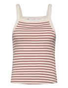 Striped Knit Top Red Mango