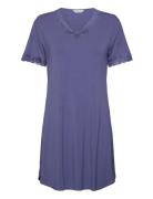 Bamboo Short Sleeve Nightdress With Blue Lady Avenue