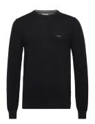 Cotton Pique C-Neck Black GANT