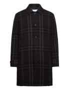 Mckay Check Wool Coat Brown Les Deux