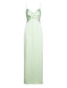 Patrizia Cut Out Slip Maxi Dress Green Malina