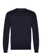 Bradley Cotton Crew Sweater Navy Lexington Clothing