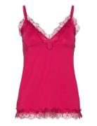 Rwbillie Lace Strap Top Pink Rosemunde