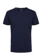 Slhmorgan Ss O-Neck Tee Noos Navy Selected Homme