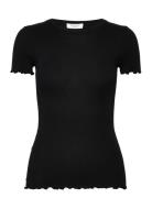 Rwbernadine Ss Regular O-Neck T-Shi Black Rosemunde