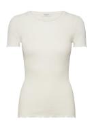 Rwbernadine Ss O-Neck T-Shirt Cream Rosemunde