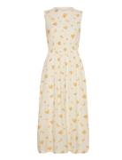 Mschrojan Vlora Sl Dress Aop Yellow MSCH Copenhagen