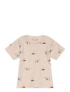 T-Shirt Ss Aop Beige Minymo