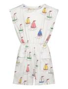 Sailing Boats Aop Summersuit White Mini Rodini