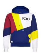 Logo Color-Blocked Brushed Fleece Hoodie White Polo Ralph Lauren