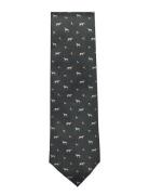 100% Mulberry Silk Printed Tie Khaki Mango