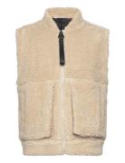 Kofu Fleece Bomber Vest T1 Beige Rains