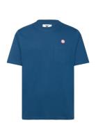 Adi Pocket Resort T-Shirt Gots Blue Double A By Wood Wood