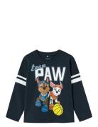 Nmmjobs Pawpatrol Ls Top Cplg Navy Name It