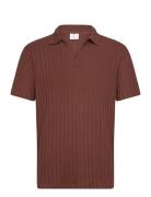 Regular-Fit Ribbed Cotton Polo Shirt Burgundy Mango