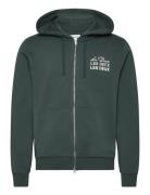 Triple Zipper Hoodie Green Les Deux